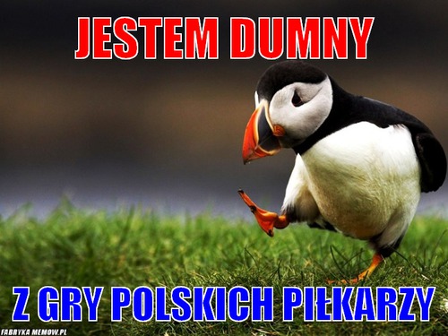 Jestem dumny – jestem dumny z gry polskich piłkarzy