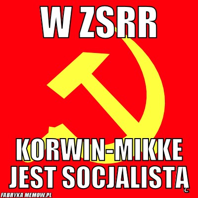 W ZSRR – W ZSRR Korwin-Mikke jest socjalistą