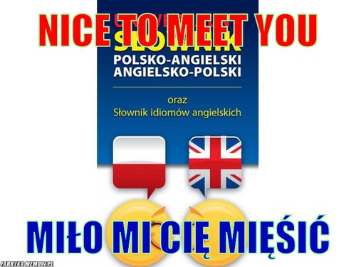 Nice to meet you – Nice to meet you Miło mi cię mięśić