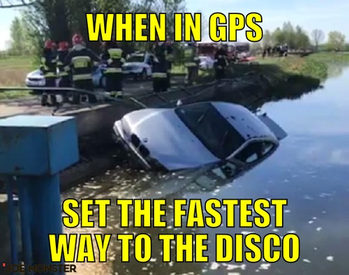 WHEN IN GPS – WHEN IN GPS SET THE FASTEST WAY TO THE DISCO