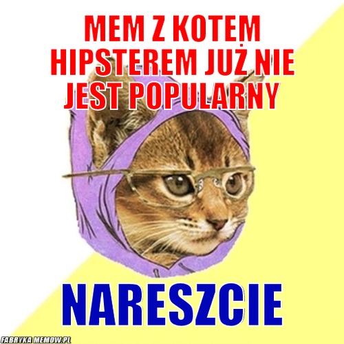 Mem z kotem hipsterem już nie jest popularny – mem z kotem hipsterem już nie jest popularny nareszcie