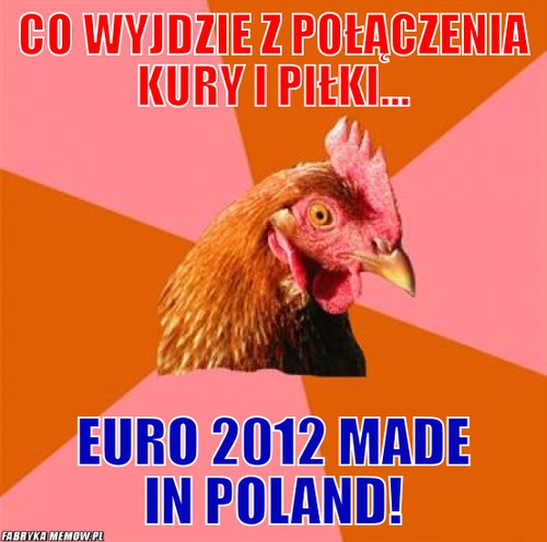 Co wyjdzie z połączenia kury i piłki... – co wyjdzie z połączenia kury i piłki... euro 2012 made in poland!