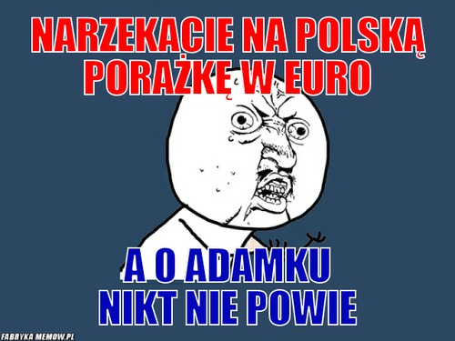 Narzekacie na polską porażkę w euro – narzekacie na polską porażkę w euro a o adamku nikt nie powie