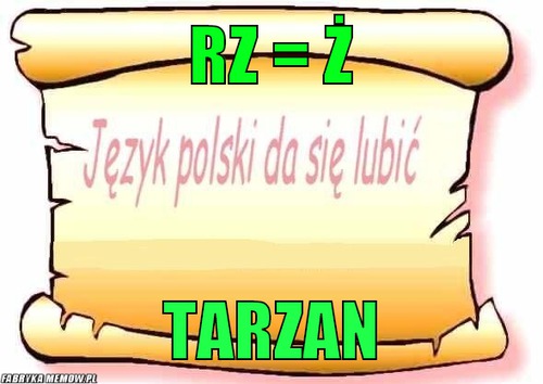 RZ = Ż – RZ = Ż TARZAN