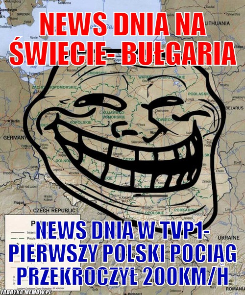 News dnia na świecie- Bułgaria – News dnia na świecie- Bułgaria News dnia w tvp1- pierwszy polski pociąg przekroczył 200km/h