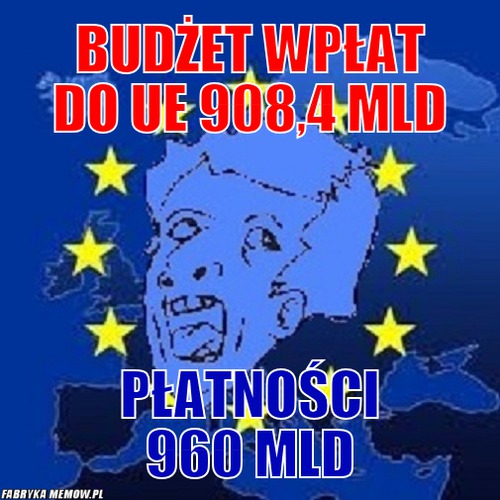 Budżet wpłat do UE 908,4 mld – budżet wpłat do UE 908,4 mld Płatności 960 mld