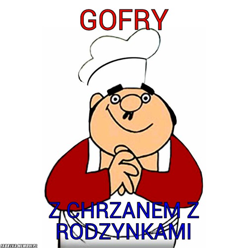 Gofry – gofry z chrzanem z rodzynkami
