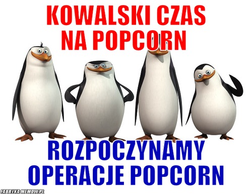 Kowalski czas na popcorn – kowalski czas na popcorn rozpoczynamy operacje popcorn