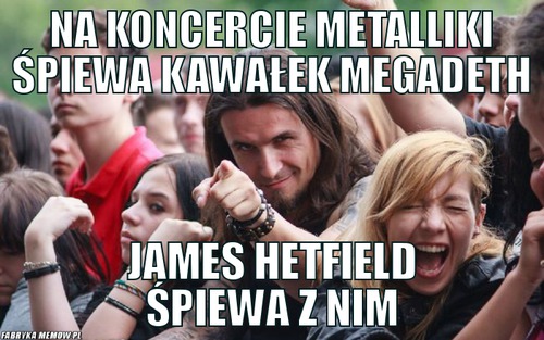 Na koncercie metalliki śpiewa kawałek megadeth – Na koncercie metalliki śpiewa kawałek megadeth James Hetfield śpiewa z nim