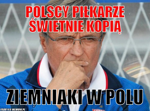 Polscy piłkarze świetnie kopią – Polscy piłkarze świetnie kopią ziemniaki w polu