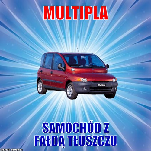 Multipla – multipla samochód z fałdą tłuszczu