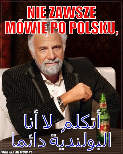 Nie zawsze mówię po polsku, – Nie zawsze mówię po polsku, أنا لا أتكلم دائما البولندية