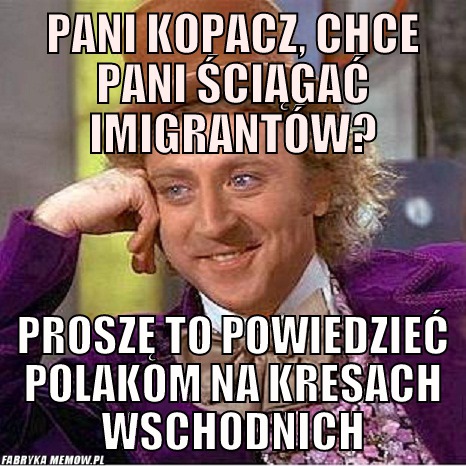 Pani Kopacz, chce pani ściągać imigrantów? – Pani Kopacz, chce pani ściągać imigrantów? Proszę to powiedzieć Polakom na kresach wschodnich