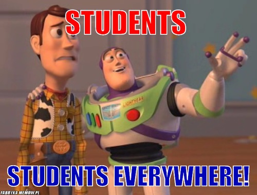 Students  – students  students everywhere!