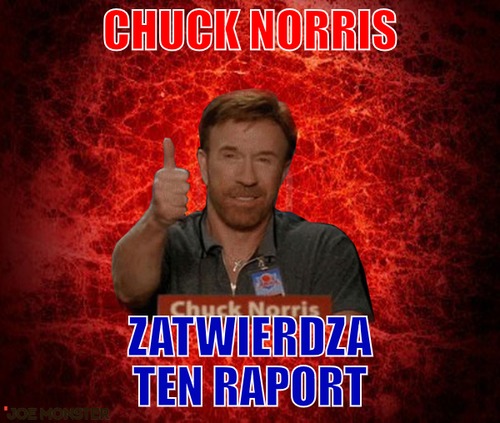 CHUCK NORRIS – CHUCK NORRIS ZATWIERDZA TEN RAPORT