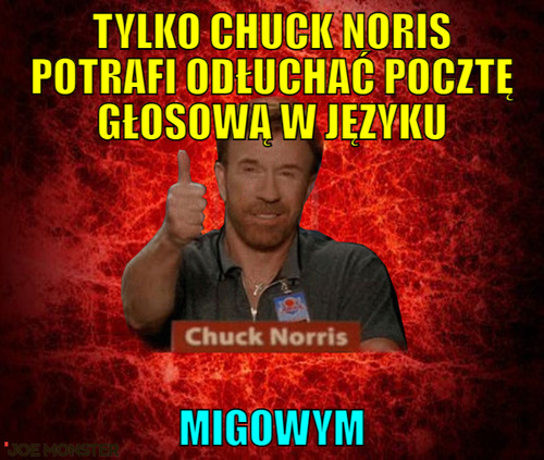 Tylko chuck noris potrafi odłuchać pocztę głosową w języku – Tylko chuck noris potrafi odłuchać pocztę głosową w języku MIGOWYM